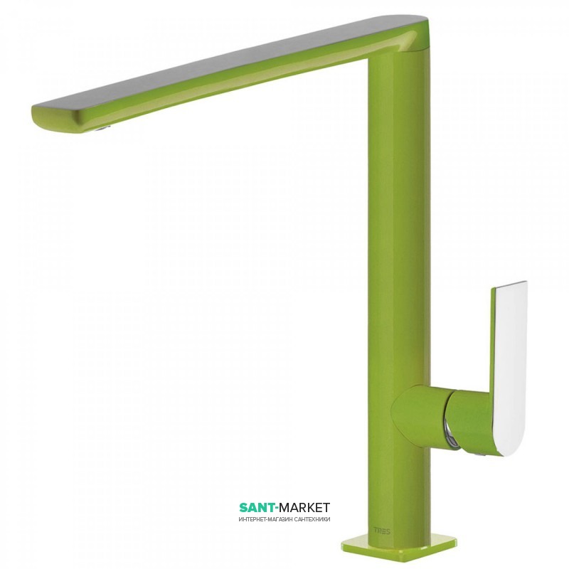Змішувач для кухні Tres Top Tres colors одноважільний зелений/хром 20044001VE