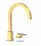 Смеситель для раковины Tres Cuadro сolors консольный однорычажный золото 00610503OR
