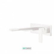 Змішувач для раковини Tres Cuadro colors настінний одноважільний білий матовий 00620003BM