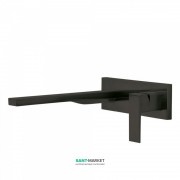 Смеситель для раковины Tres Cuadro сolors настенный однорычажный черный матовый 00620004NM