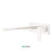 Смеситель для раковины Tres Cuadro сolors настенный однорычажный белый матовый 00620004BM