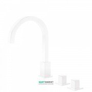 Смеситель для ванной Tres Cuadro colors двухвентильный монтаж на борт ванны белый матовый 00810503BM