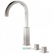 Смеситель для ванной Tres Cuadro colors двухвентильный монтаж на борт ванны сталь 00810504AC