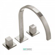 Смеситель для ванной Tres Cuadro colors двухвентильный монтаж на борт ванны сталь 00810501AC