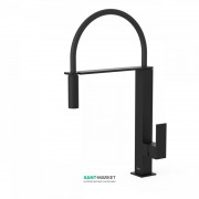 Змішувач для кухні Tres Cuadro colors з висувною лійкою чорний матовий 00648701NM