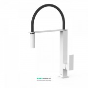 Смеситель для кухни Tres Top Tres colors с выдвижной лейкой белый матовый 00648701BM