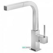 Смеситель для кухни Tres Cuadro Tres с выдвижной лейкой хром 106437