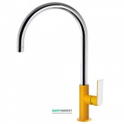 Змішувач для кухні Tres Top Tres colors одноважільний янтарно-жовтий/хром 20044002AM