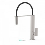 Змішувач для кухні Tres Top Tres colors з висувною лійкою сталь 00648701AC