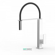 Змішувач для кухні Tres Top Tres colors з висувною лійкою білий/хром 00648701BL