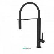 Змішувач для кухні Tres Top Tres colors з висувною лійкою чорний матовий 20548702NM