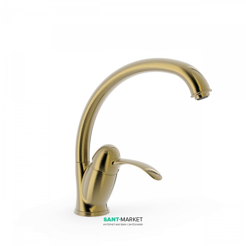 Смеситель для кухни Tres Tres-Сlasic color однорычажный  состаренная латунь 24244101LV