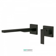 Смеситель для раковины Tres Cuadro сolors настенный однорычажный черный матовый 00620011NM