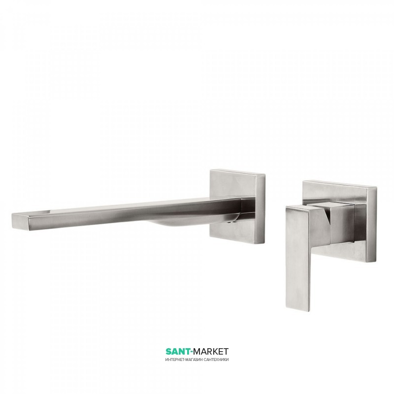 Смеситель для раковины Tres Cuadro сolors настенный однорычажный сталь 00620011AC