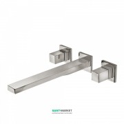 Смеситель для раковины Tres Cuadro сolors настенный двухвентильный сталь 00815401AC