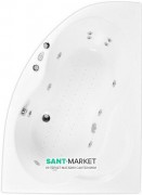 Ванна аеро- та гідромасажна акрилова PoolSpa Mistral 150х105 R права система Smart 2 + білий PHA6C10ST2C1960