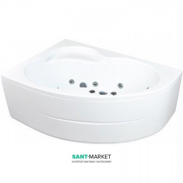 Ванна аэро- и гидромассажная акриловая PoolSpa Mistral 160х105 L левая  система Smart 2 + белый PHA3Y10ST2C1960