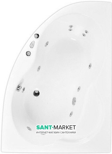 Ванна гідромасажна акрилова PoolSpa Mistral 150х105 R права система Smart 1 білий PHA6C10ST1C0000