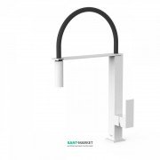 Смеситель для кухни Tres Top Tres colors с выдвижной лейкой белый матовый 00648701BM