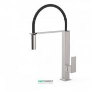 Змішувач для кухні Tres Top Tres colors з висувною лійкою сталь 00648701AC