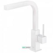 Змішувач для кухні Tres Top Tres colors з висувною лійкою білий матовий 006437BM