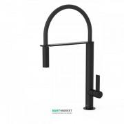 Змішувач для кухні Tres Top Tres colors з висувною лійкою чорний матовий 20548702NM
