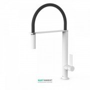 Змішувач для кухні Tres Top Tres colors з висувною лійкою білий матовий 20548702BM