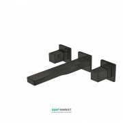 Змішувач для раковини Tres Cuadro сolors настінний двовентильний чорний матовий 00815301NM