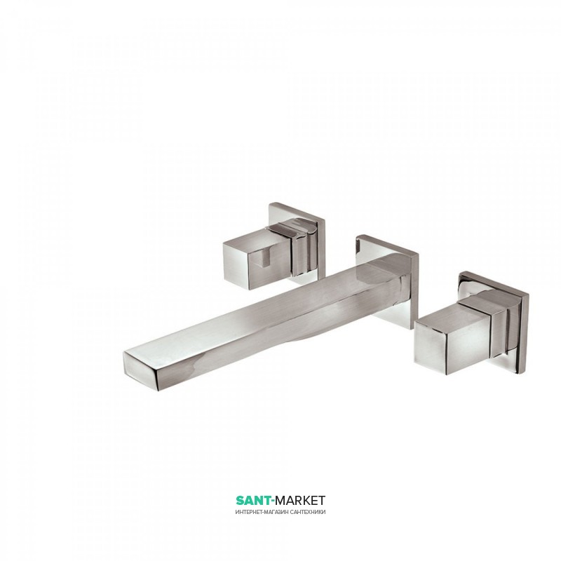 Змішувач для раковини Tres Cuadro сolors настінний двовентильний сталь 00815301AC