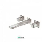 Змішувач для раковини Tres Cuadro сolors настінний двовентильний сталь 00815301AC