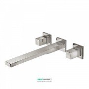 Смеситель для раковины Tres Cuadro сolors настенный двухвентильный сталь 00815401AC