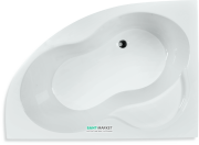 Ванна акриловая угловая PoolSpa коллекция Mistral 160х105 L левая с ножками белый PWA3Y10ZN000000