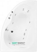 Ванна гідромасажна акрилова PoolSpa Mistral 150х105 R права система Economy 1 білий PHA6C10SO1C0000