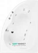 Ванна гідромасажна акрилова PoolSpa Mistral 150х105 R права система Smart 1 білий PHA6C10ST1C0000