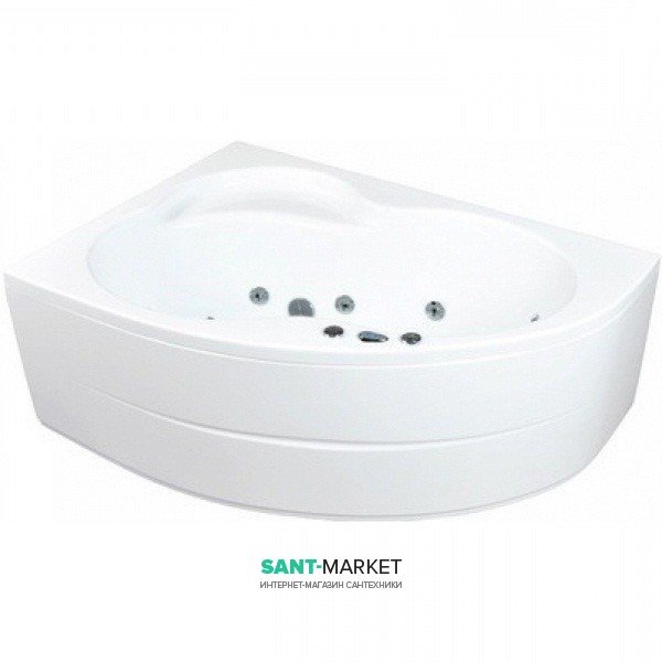 Ванна гідромасажна акрилова PoolSpa Mistral 170х105 L ліва система Smart 1 білий PHA3X10ST1C0000