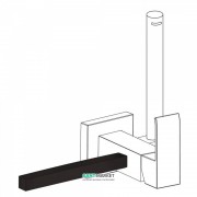 Держатель для полотенец Tres Cuadro colors встраиваемый черный матовый 03412402NM