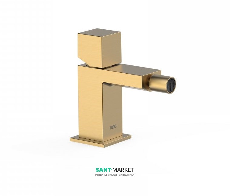 Змішувач для біде Tres Cuadro colors одноважільний золото матовий 00712001OM