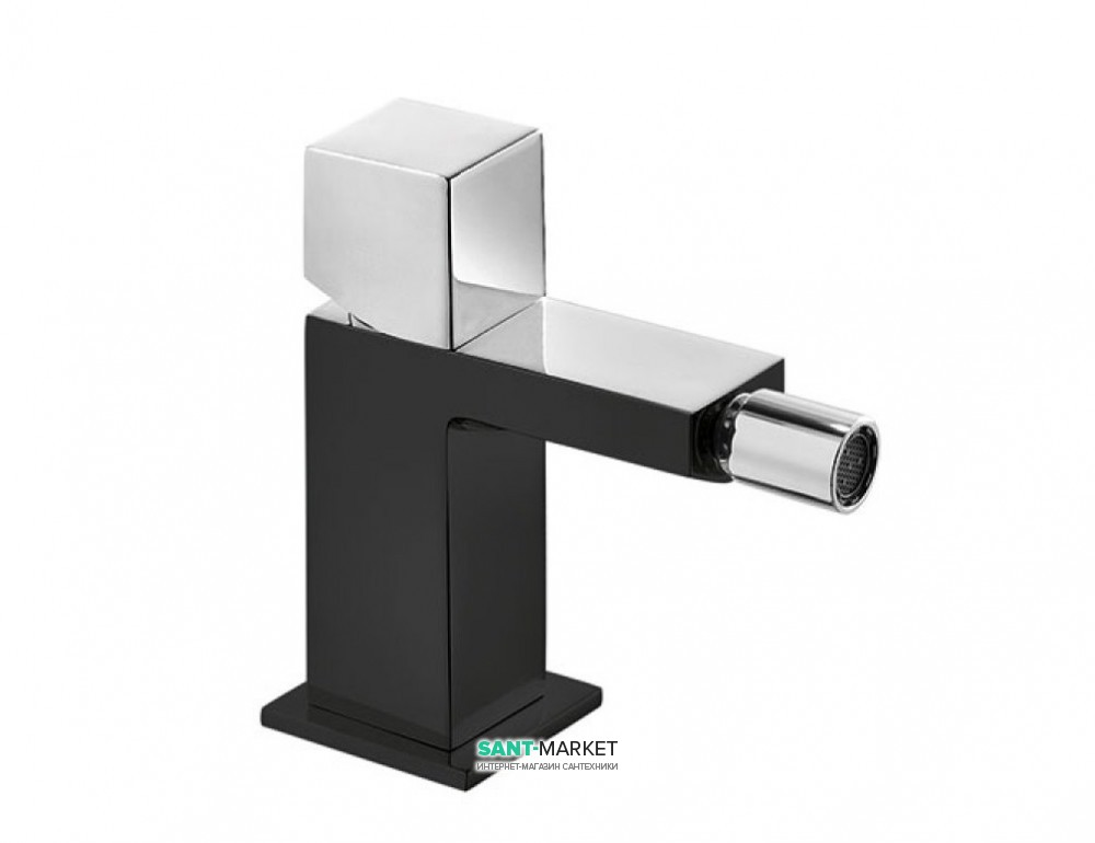 Смеситель для биде Tres Cuadro colors однорычажный черный/хром 00712001NE
