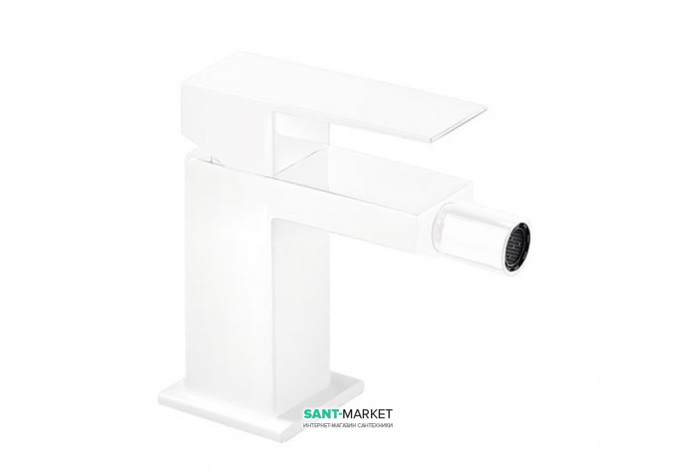 Смеситель для биде Tres Cuadro colors однорычажный белый матовый 00612001BM