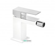 Смеситель для биде Tres Cuadro colors однорычажный белый/хром 00612001BL