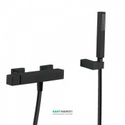 Смеситель для душа Tres Cuadro colors однорычажный с ручным душем черный матовый 00716703NM