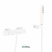 Смеситель для душа Tres Cuadro colors однорычажный с ручным душем белый матовый 00716703BM