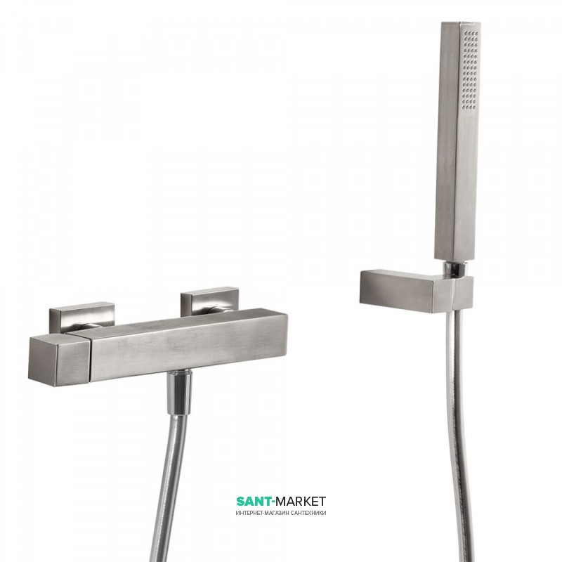 Смеситель для душа Tres Cuadro colors однорычажный с ручным душем сталь 50716703