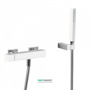 Смеситель для душа Tres Cuadro colors однорычажный с ручным душем белый/хром 407167