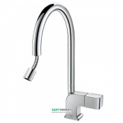 Смеситель для кухни Tres Cub-Tres с выдвижной лейкой хром 187444