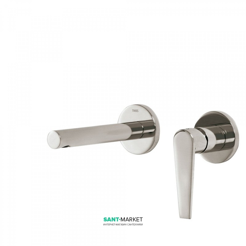 Змішувач для кухні Tres Top Tres colors одноважільний настінний сталь 20520071AC