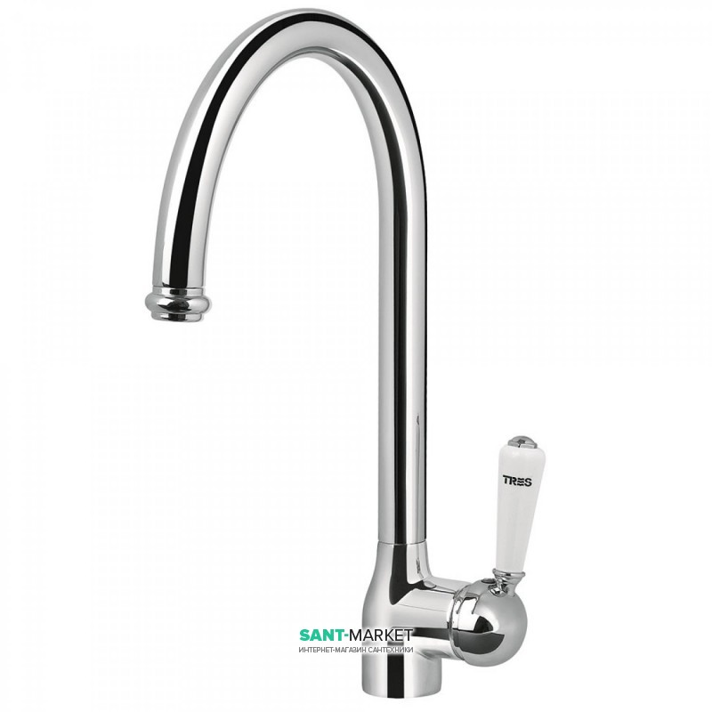 Змішувач для кухні Tres Top-Tres з висувною лійкою хром 130432