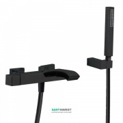 Змішувач для ванної Tres Cuadro colors одноважільний з ручним душем чорний матовий 0071700203NM