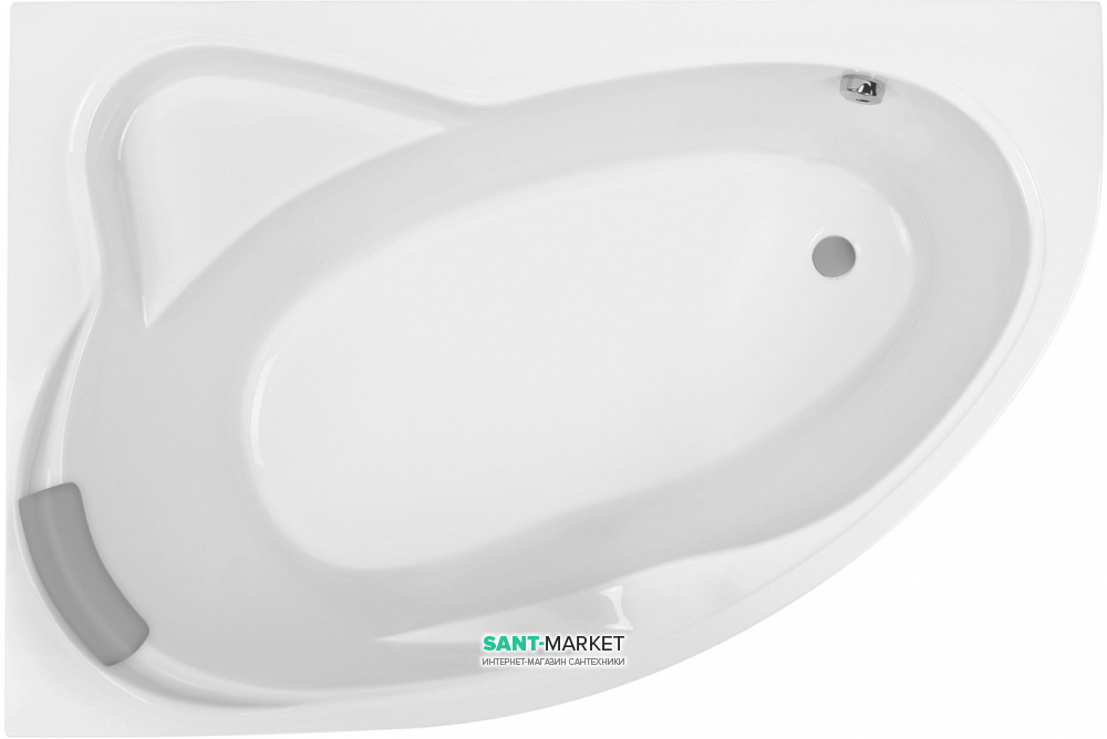 Ванна акриловая угловая PoolSpa коллекция Europa 165х105 L левая с рамой белый PWA4810ZS000000