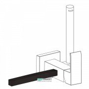 Держатель для полотенец Tres Cuadro colors встраиваемый черный матовый 03412402NM